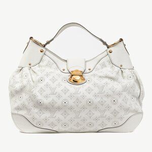 Louis Vuitton Solar GM White Mahina Perforated Leather Hobo